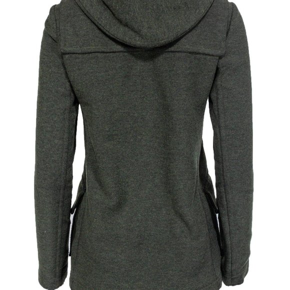 Theory Olive Green Duffle Camine Toggle Coat sz P - Picture 3 of 9